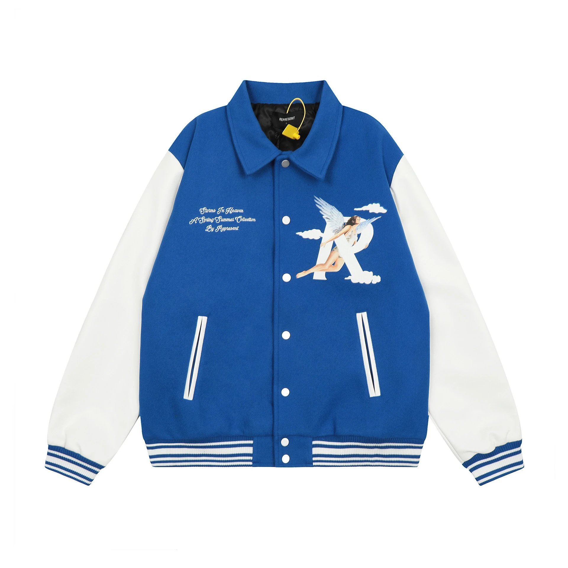 Angel R Letter Baseball Jacket photo 5