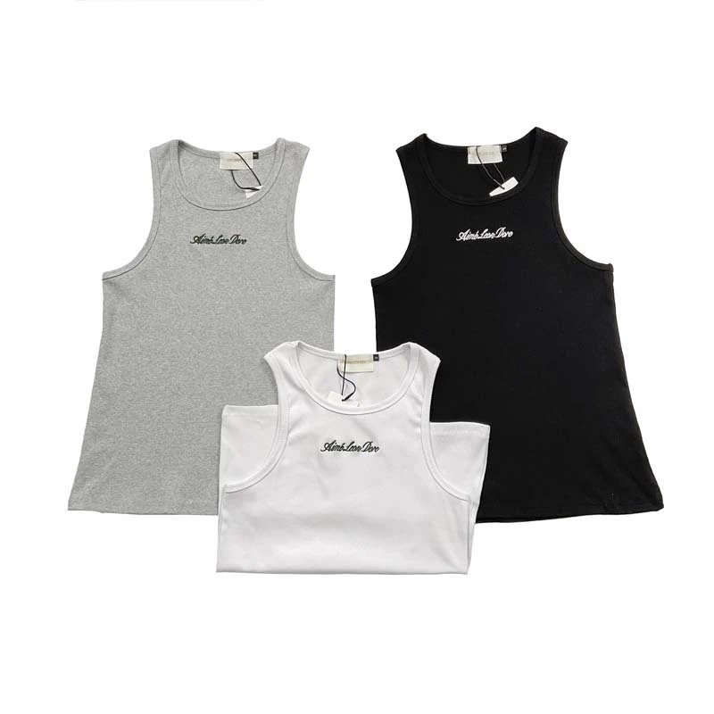 ALD Embroidered Ribbed Vest