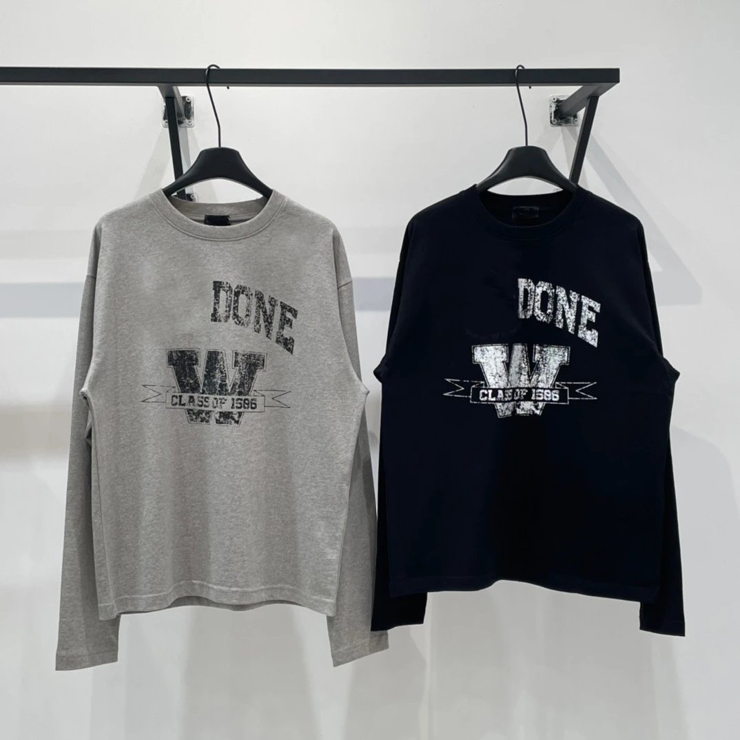 M LIVES W11 College Crewneck Long Sleeve T-Shirt
