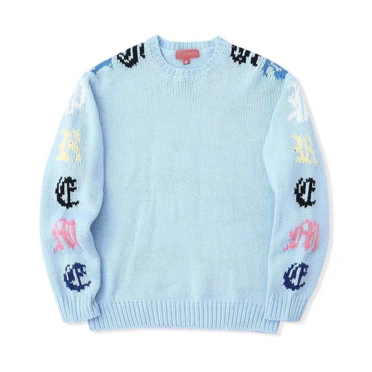 Gothic Letter Knit Sweater photo 7
