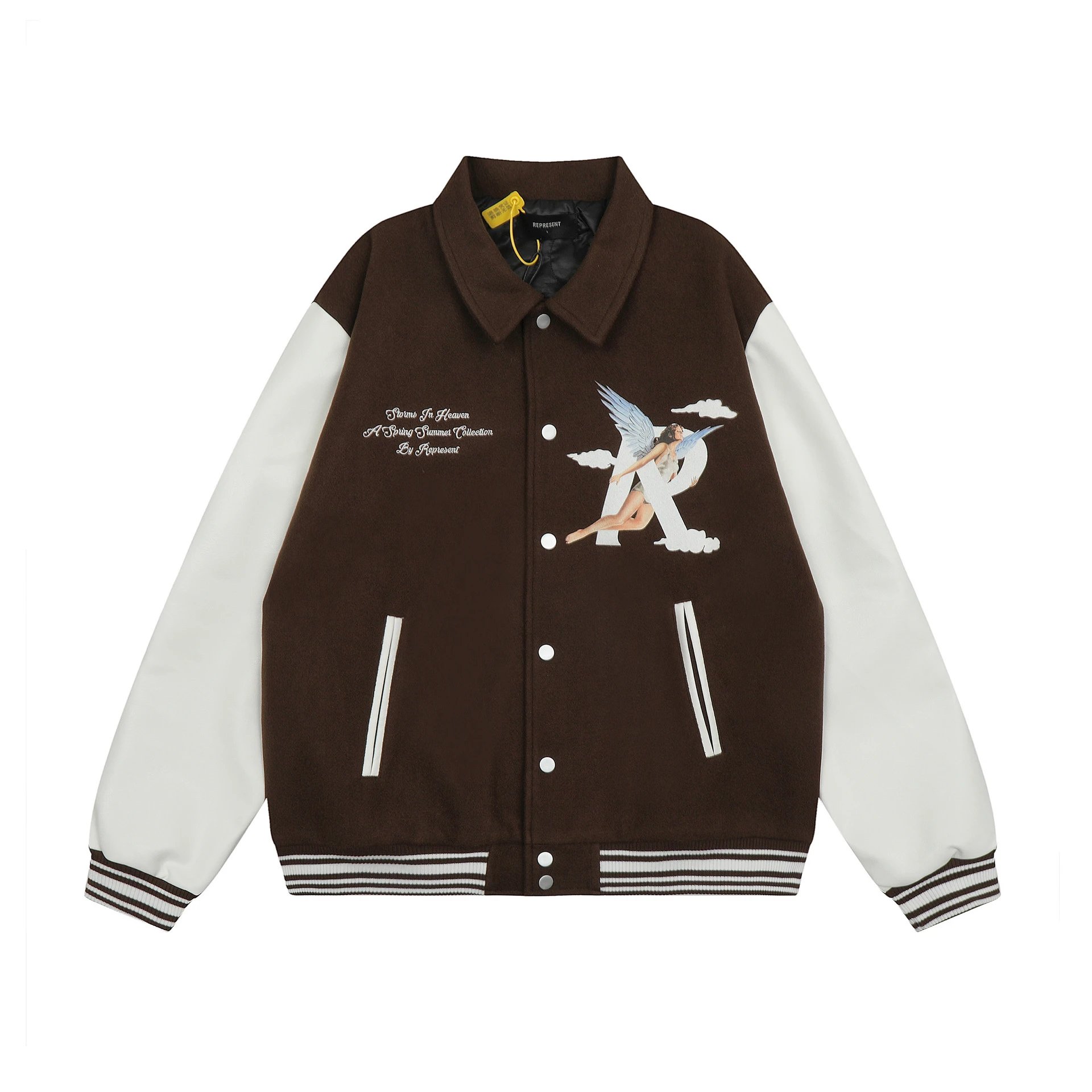 Angel R Letter Baseball Jacket photo 4