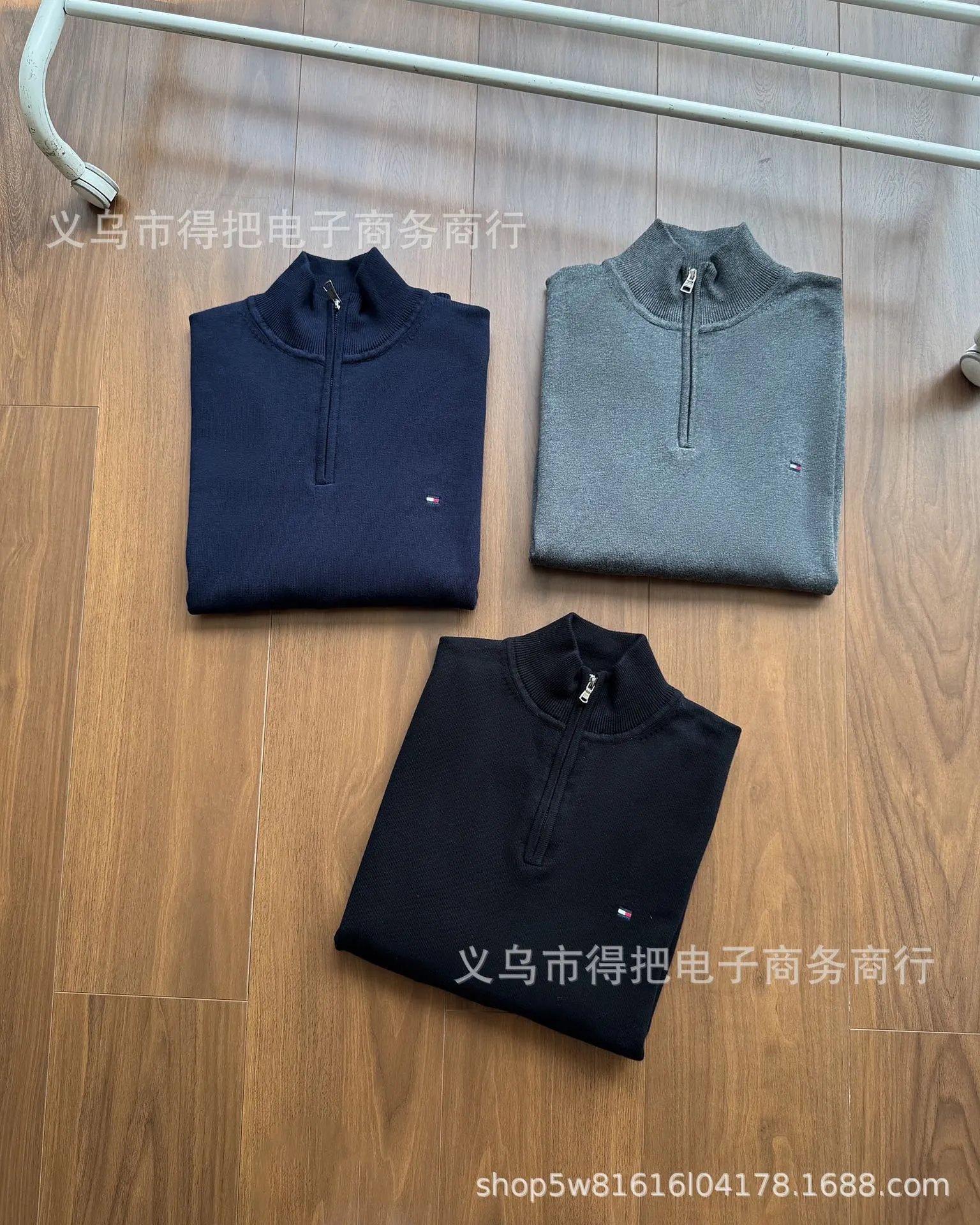 Embroidered Half-Zip Knit Sweater photo 5