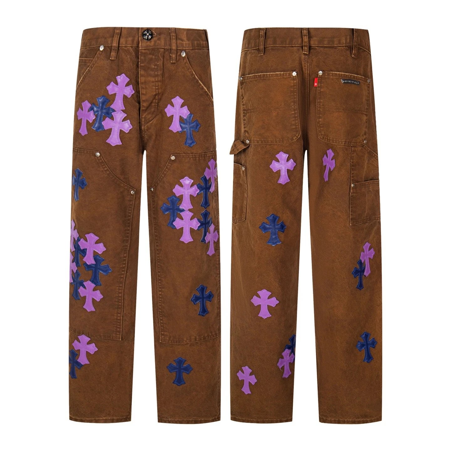 Leopard Print Denim Jeans photo 8