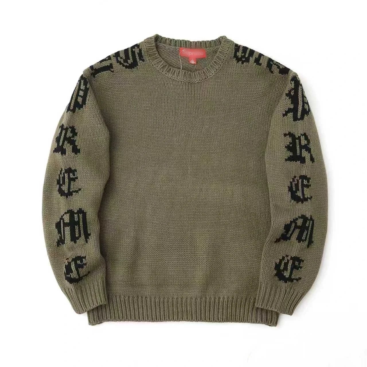 Gothic Letter Knit Sweater photo 8