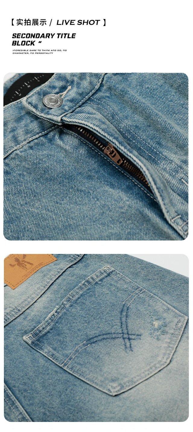 11KN distressed denim shorts Jeans: seller detail photo 13