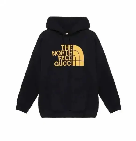 The North Face x Gucci Logo Hoodie Black - 1