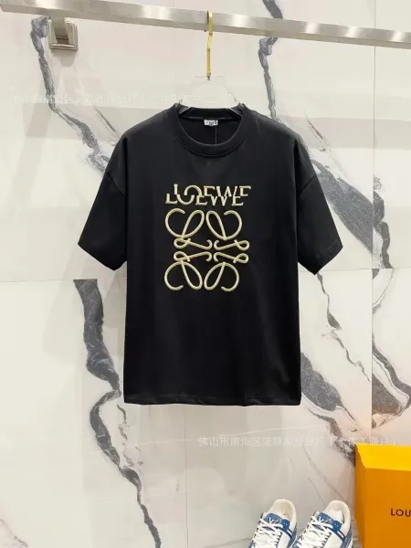 Loewe Anagram Embroidered Black T-Shirt - 1