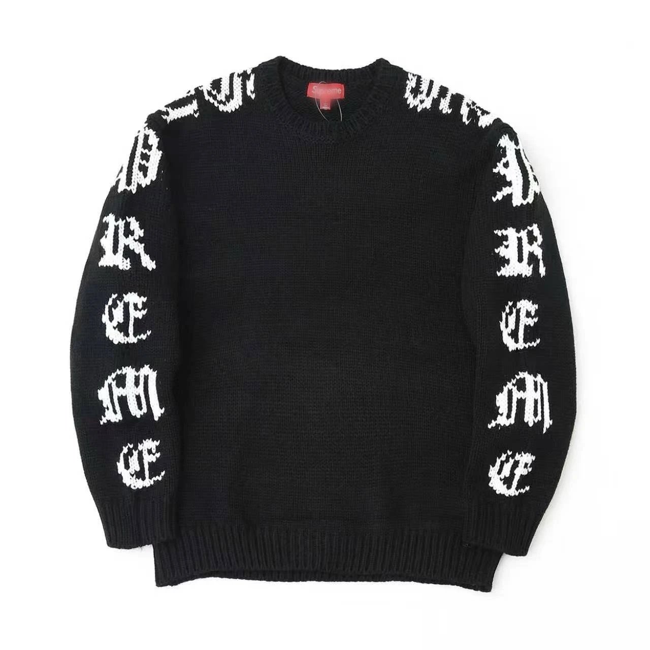 Gothic Letter Knit Sweater photo 3