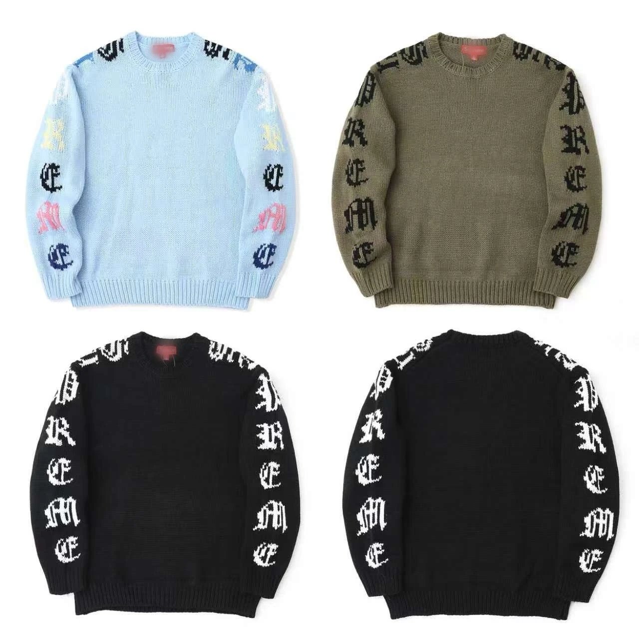 Gothic Letter Knit Sweater photo 5
