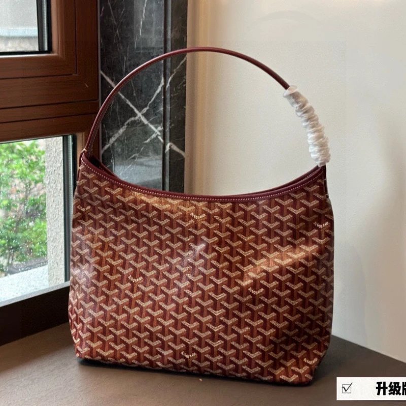 Goyard Shoulder Bags Monogram Hobo — Wine red