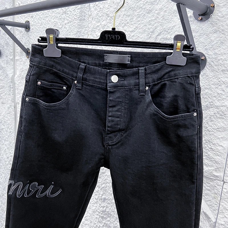 Water Washed Distressed Slim Jeans photo 4