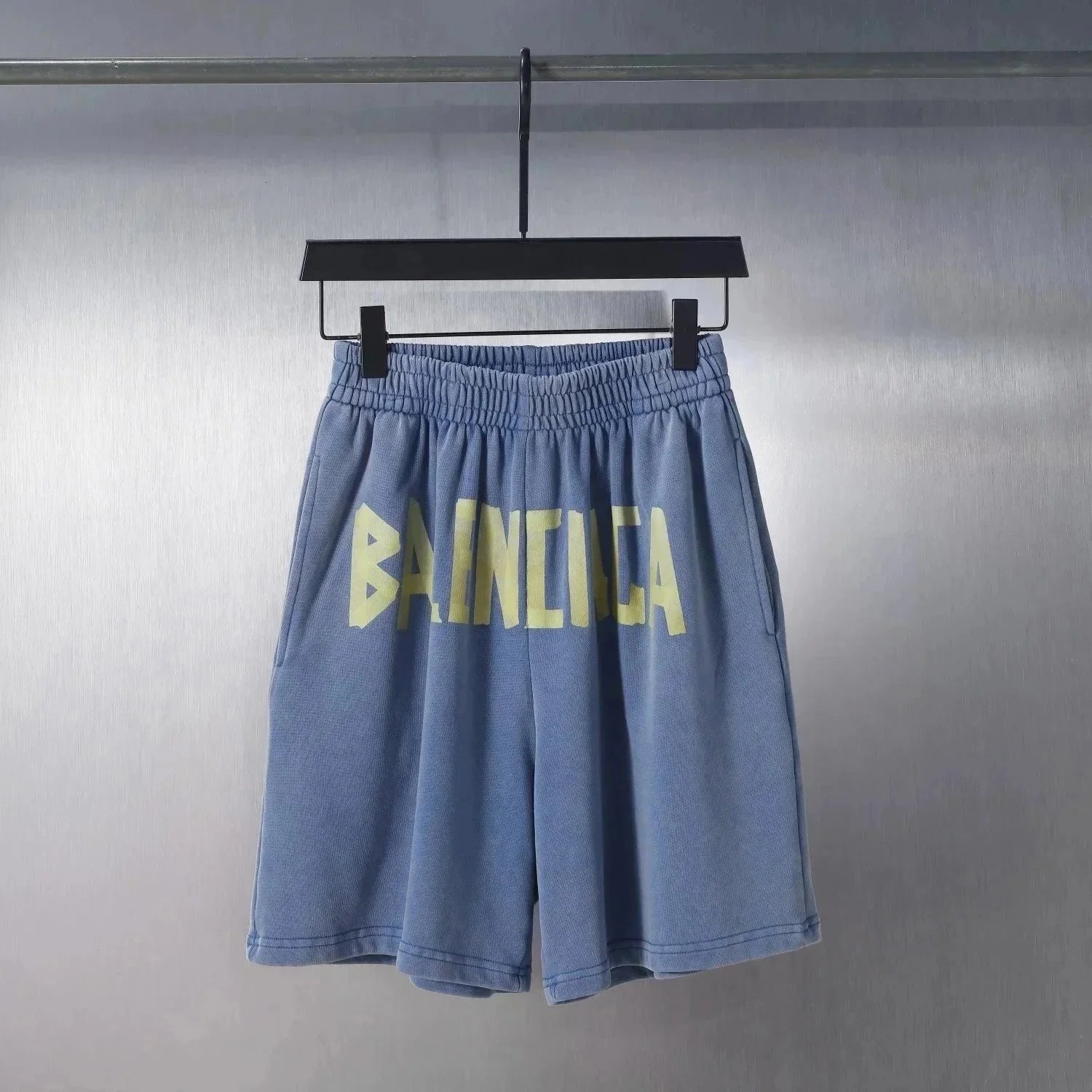 Washed Letter Logo Casual Shorts Relaxed Fit