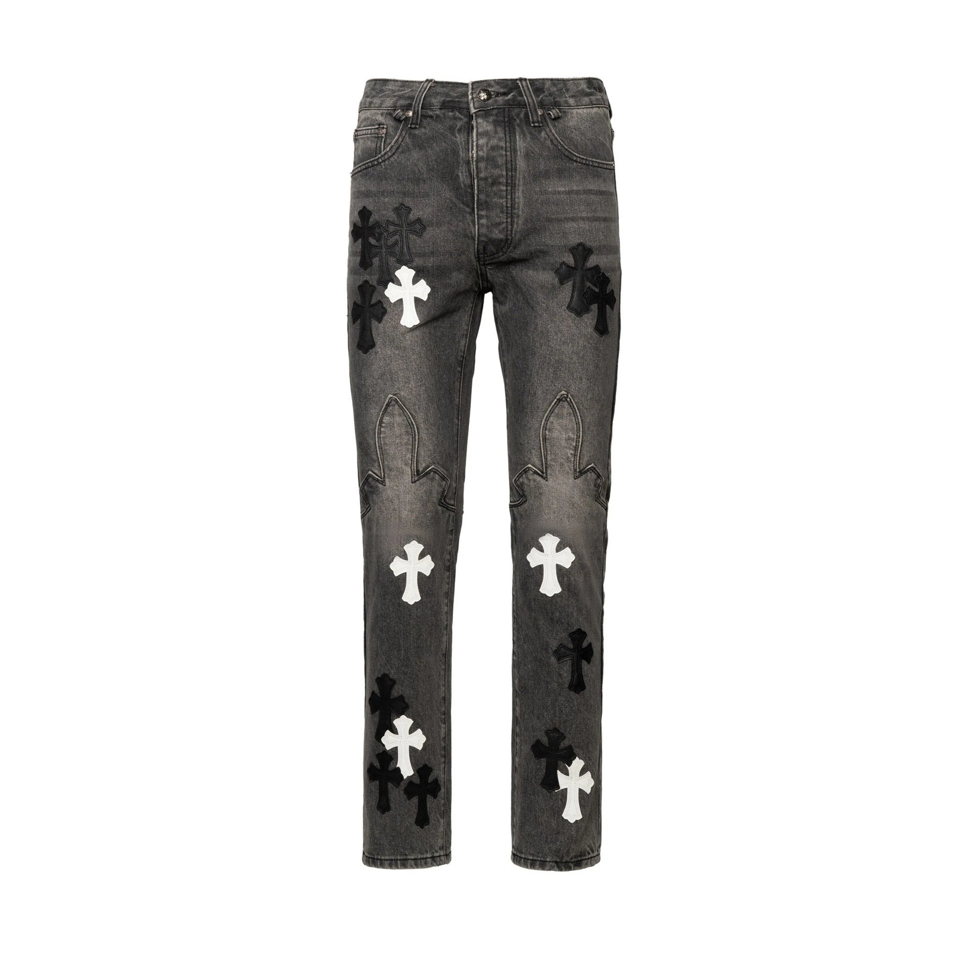 Leopard Print Denim Jeans photo 3