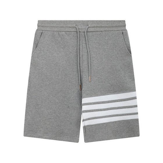 Four bar waffle grid five point hoodie shorts