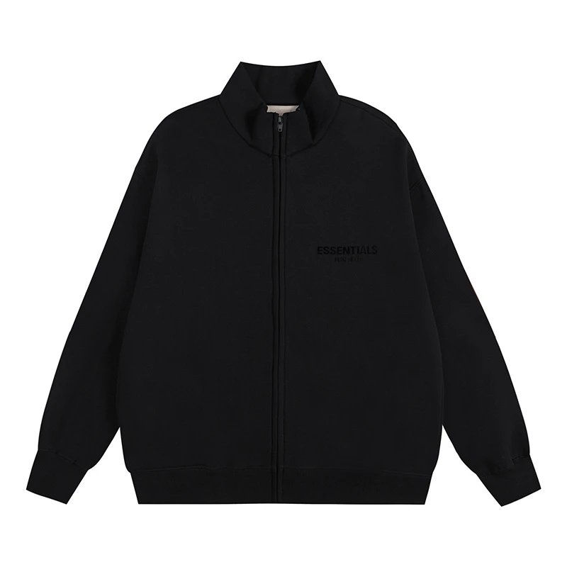 Flocked Logo Collar Cardigan Hoodie photo 5
