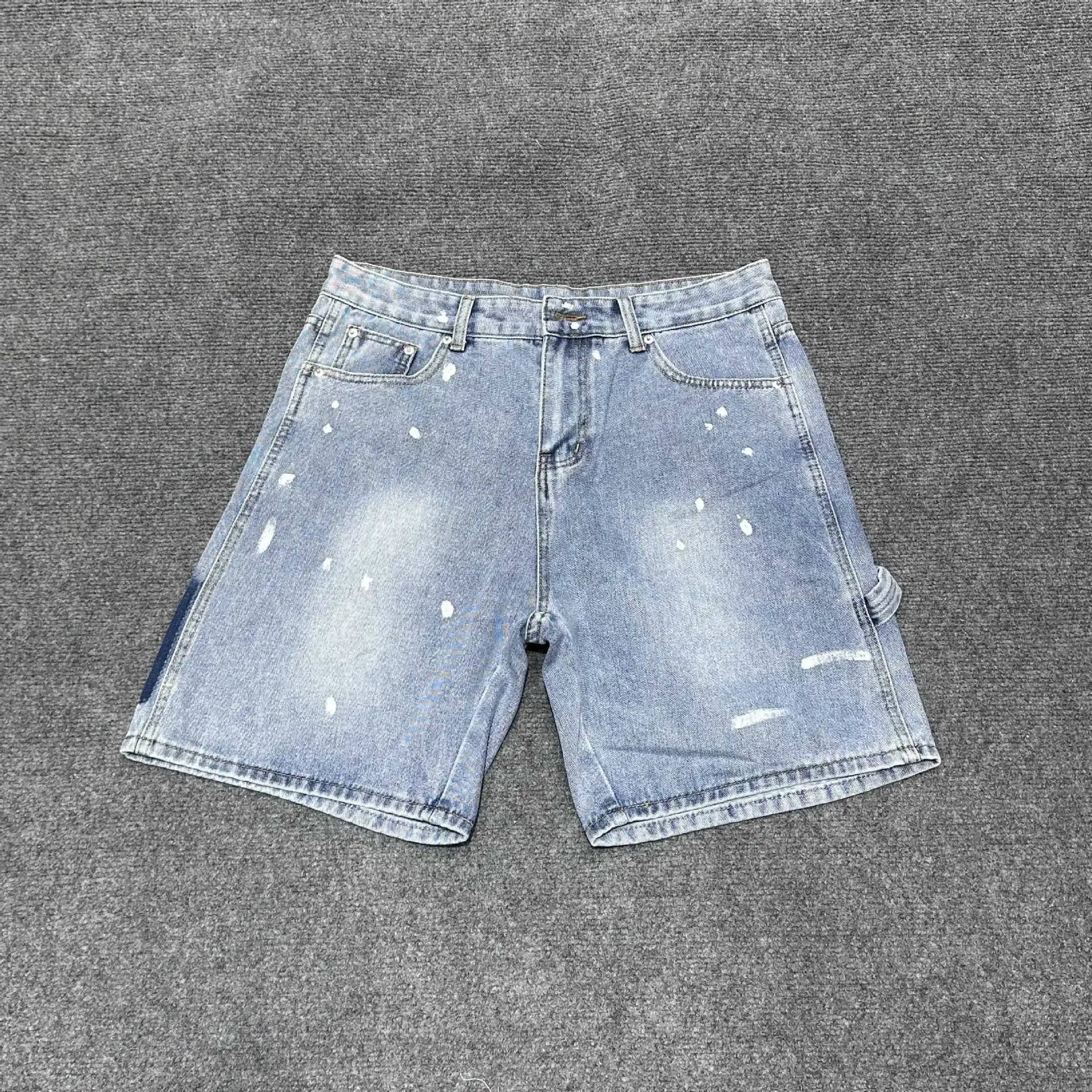 Logo Embroidery Denim Shorts photo 3