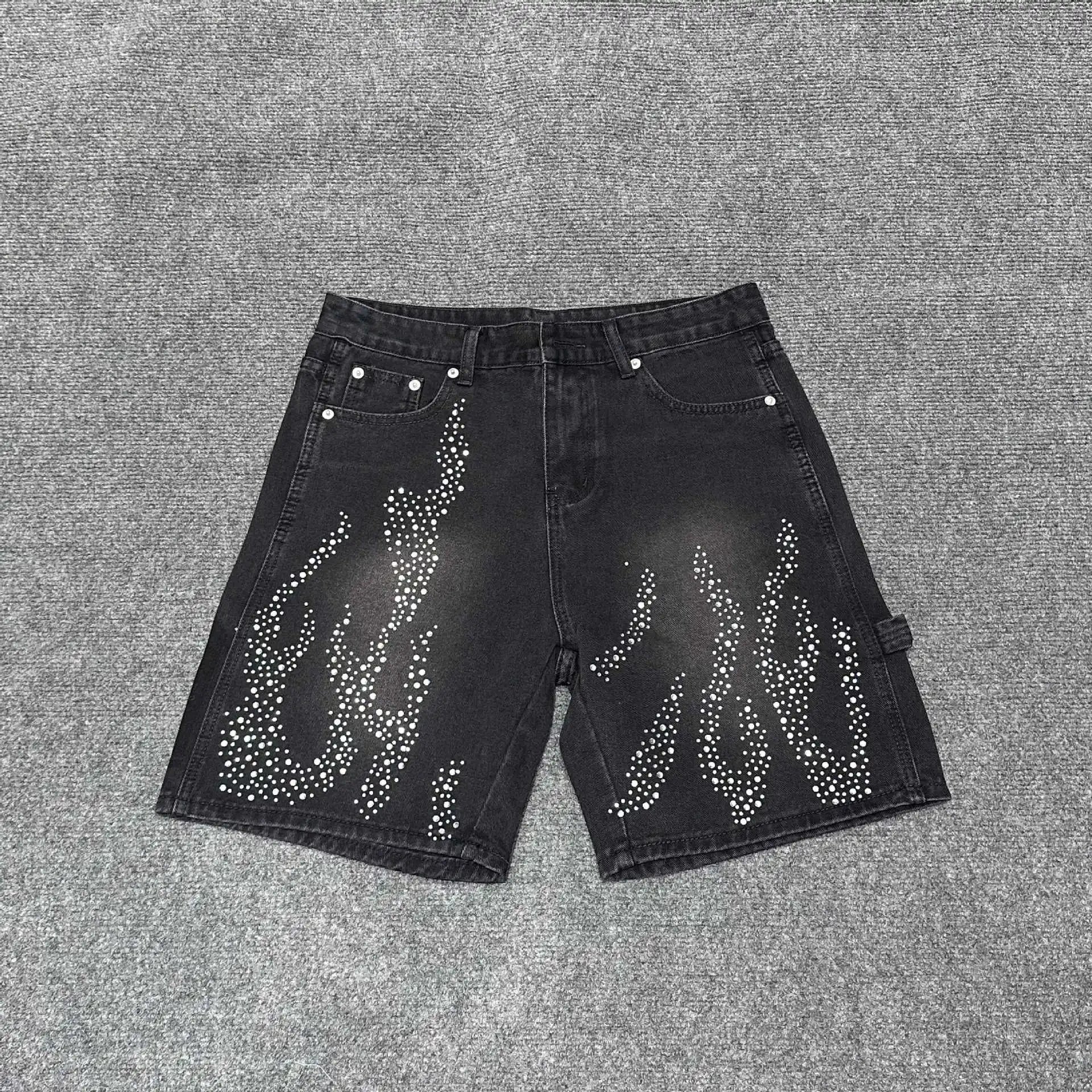 Logo Embroidery Denim Shorts photo 8