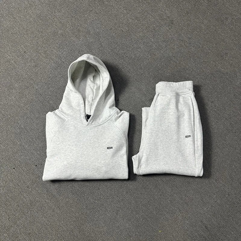 American Street Hip-Hop Fleece Hoodie and Sweatpants Set photo 8
