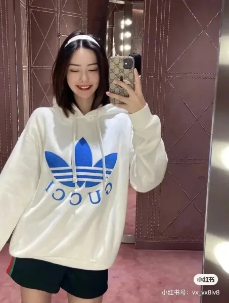 Gucci Logo Print Hoodie Black - 6