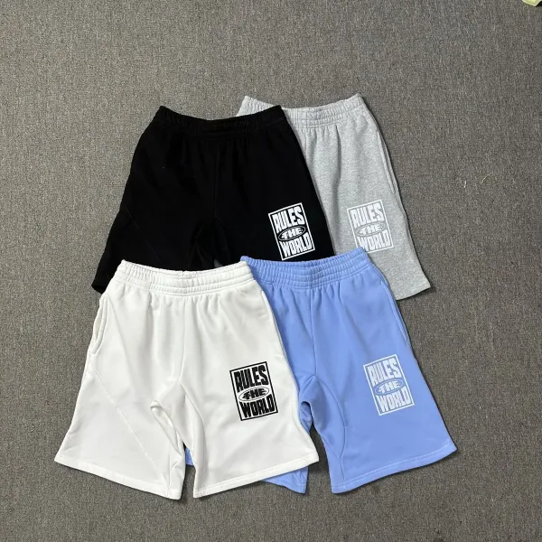Design Logo Patch Gray Sweat Shorts - 4