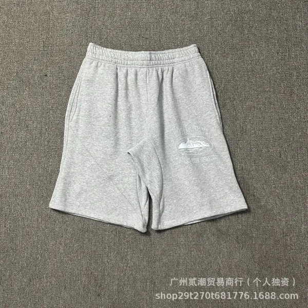 Design Logo Patch Gray Sweat Shorts - 37