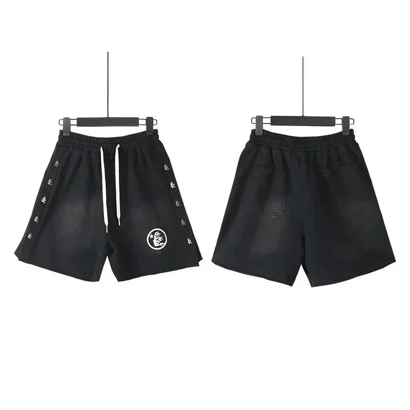 Washed Black Vintage Casual Shorts photo 2