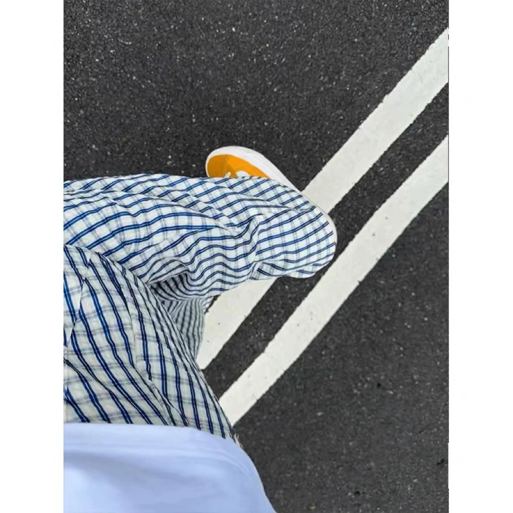 Vintage American Wide-Leg Plaid Pants photo 6