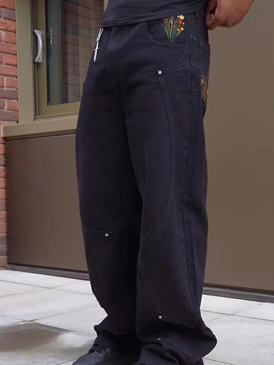 Floral Fall Embroidered Jeans photo 7