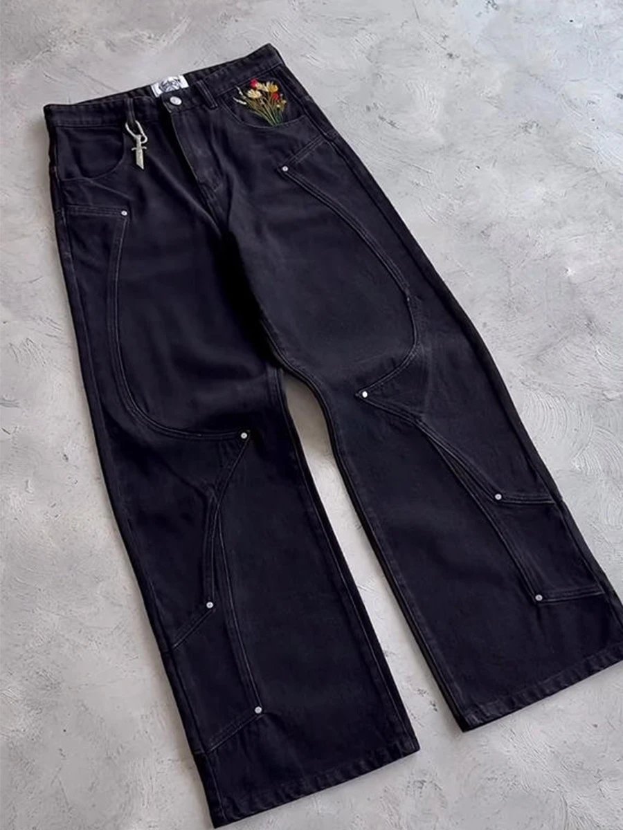 Floral Fall Embroidered Jeans photo 8