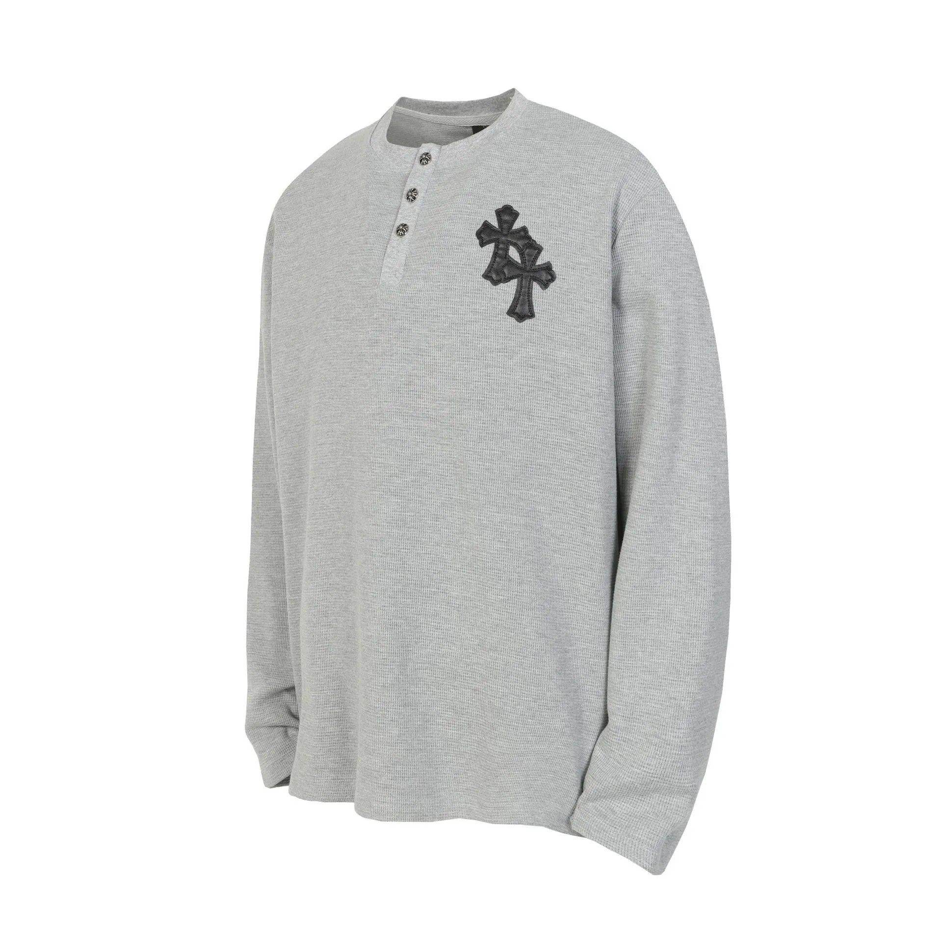 Waffle Knit Long Sleeve T-Shirt