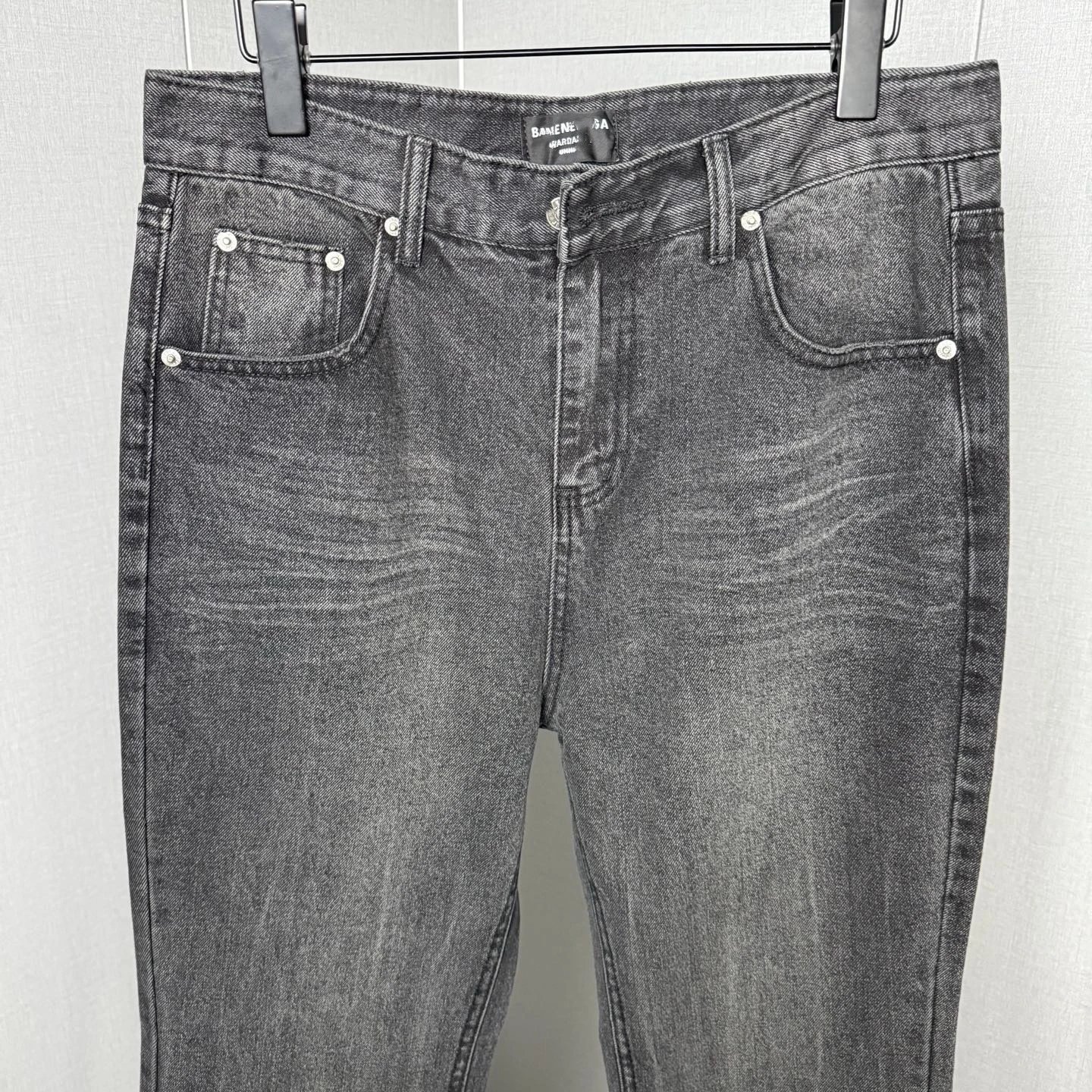 Washed Distressed Flare Denim Jeans photo 8