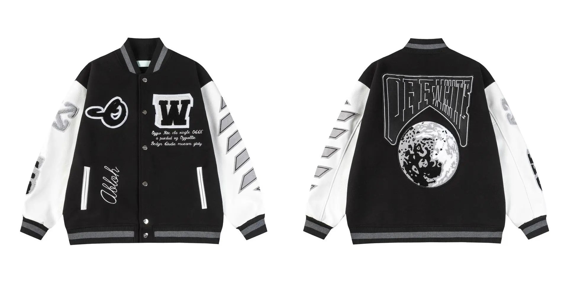 Logo Embroidery Baseball Jacket photo 2