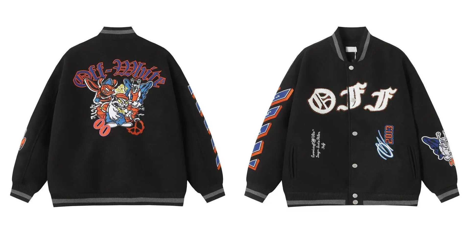 Logo Embroidery Baseball Jacket photo 5