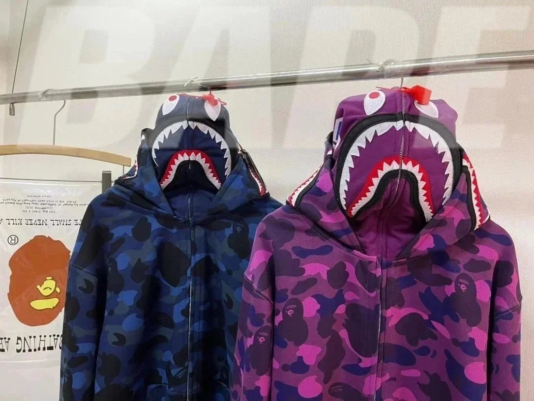 A Bathing Ape Shark Hoodie Pink Camo Hoodie - 7