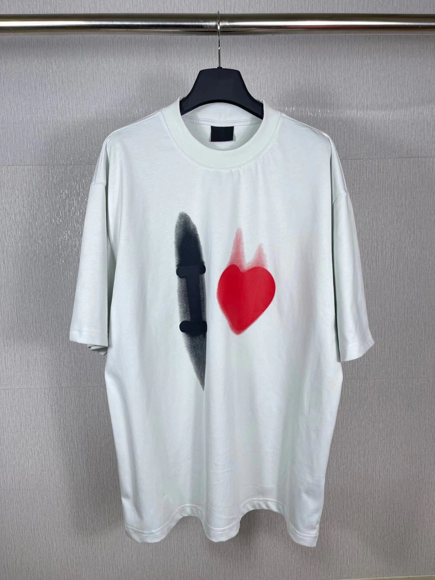 Heart Embroidery Couple T-Shirt photo 5