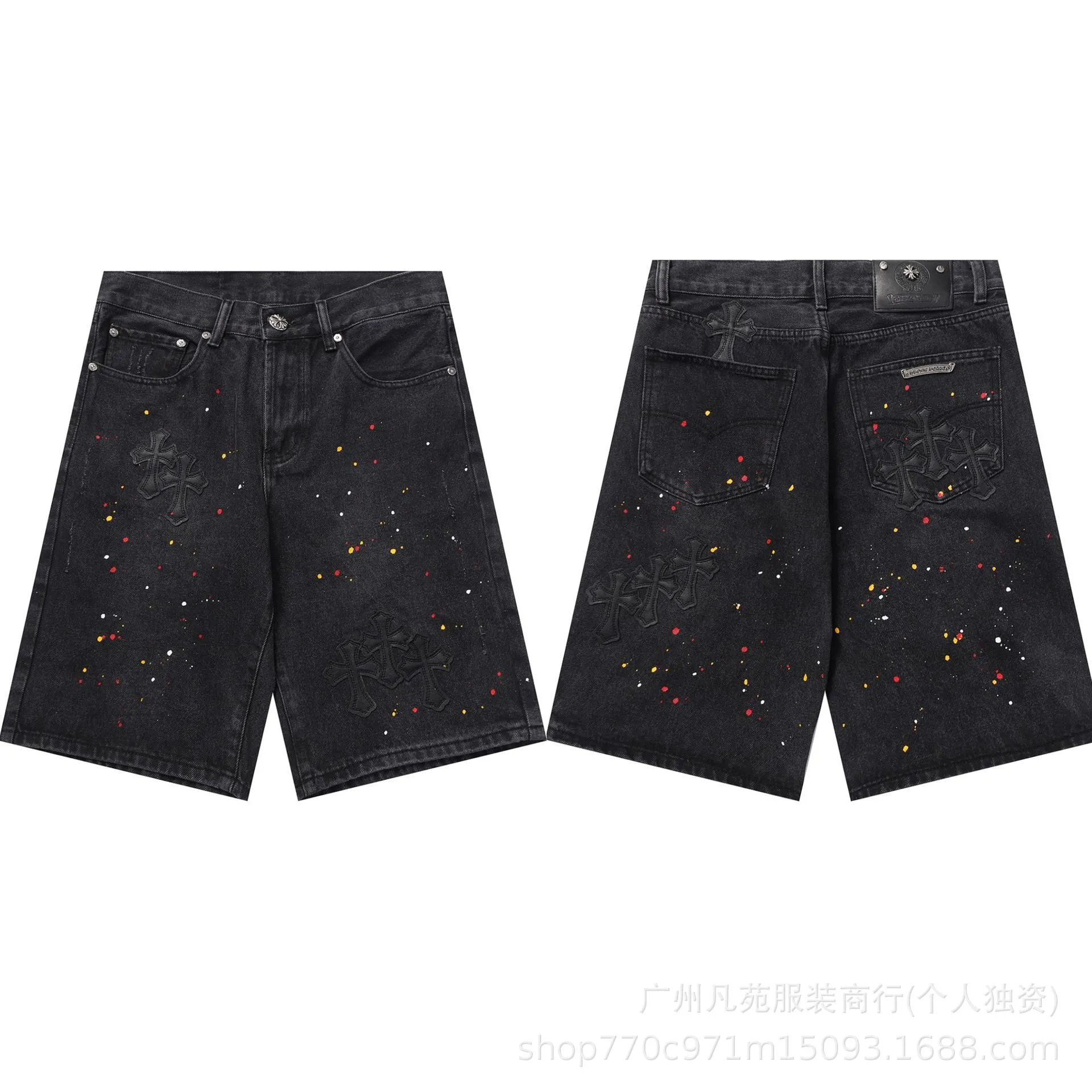 Embroidery Denim Shorts photo 6