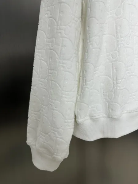 Dior Oblique Embossed Hoodie White - 5