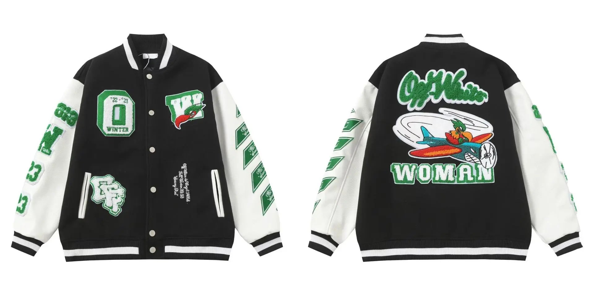 Logo Embroidery Baseball Jacket photo 8