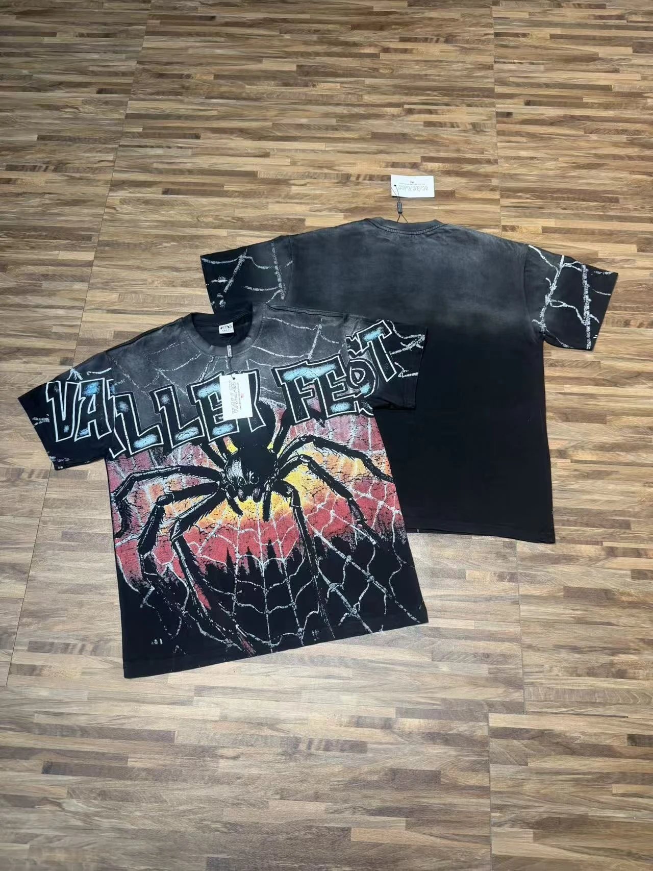 Hip Hop Print Washed Cotton T-Shirt photo 2
