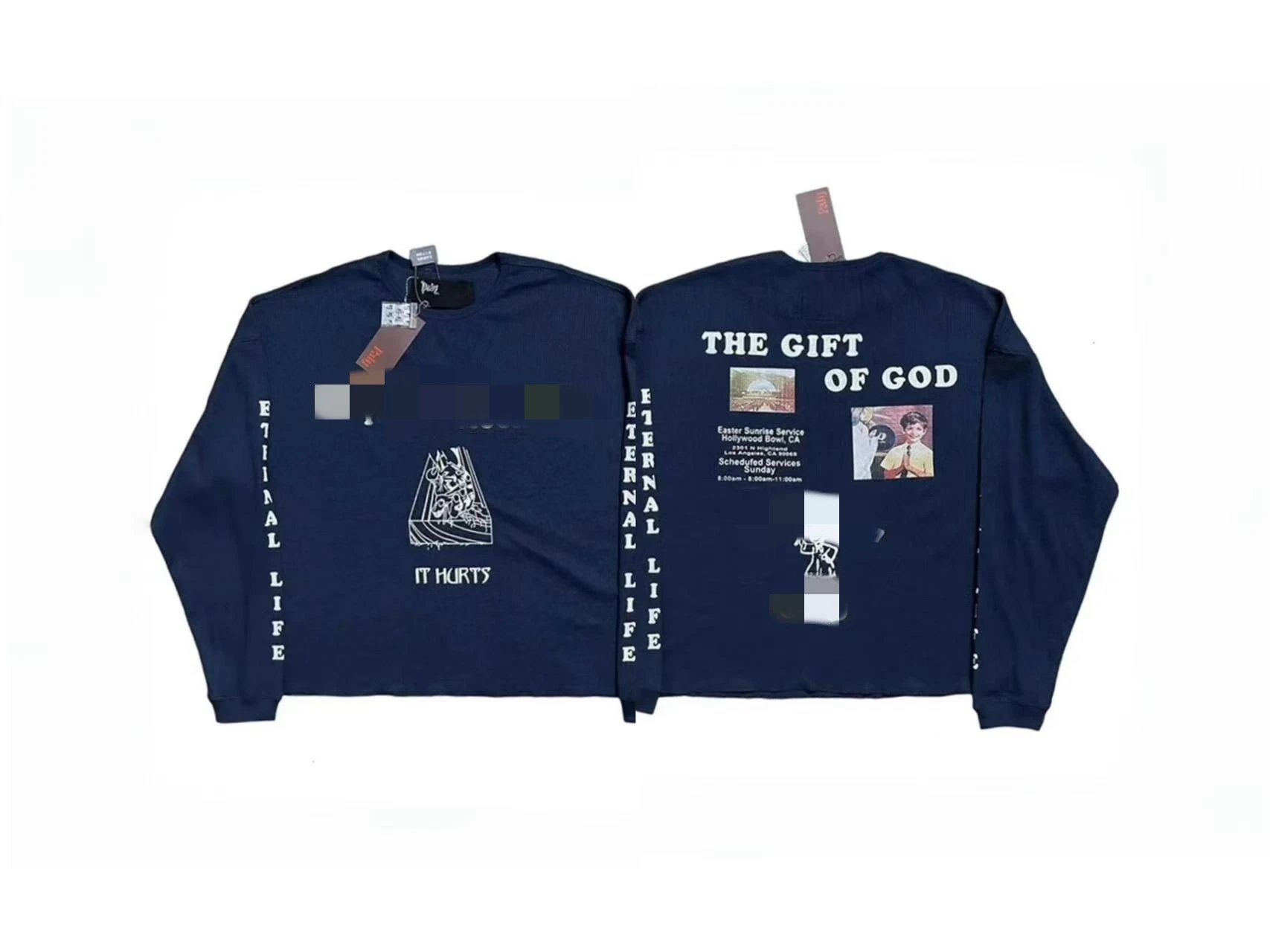 Waffle Print Long Sleeve T-Shirt photo 7