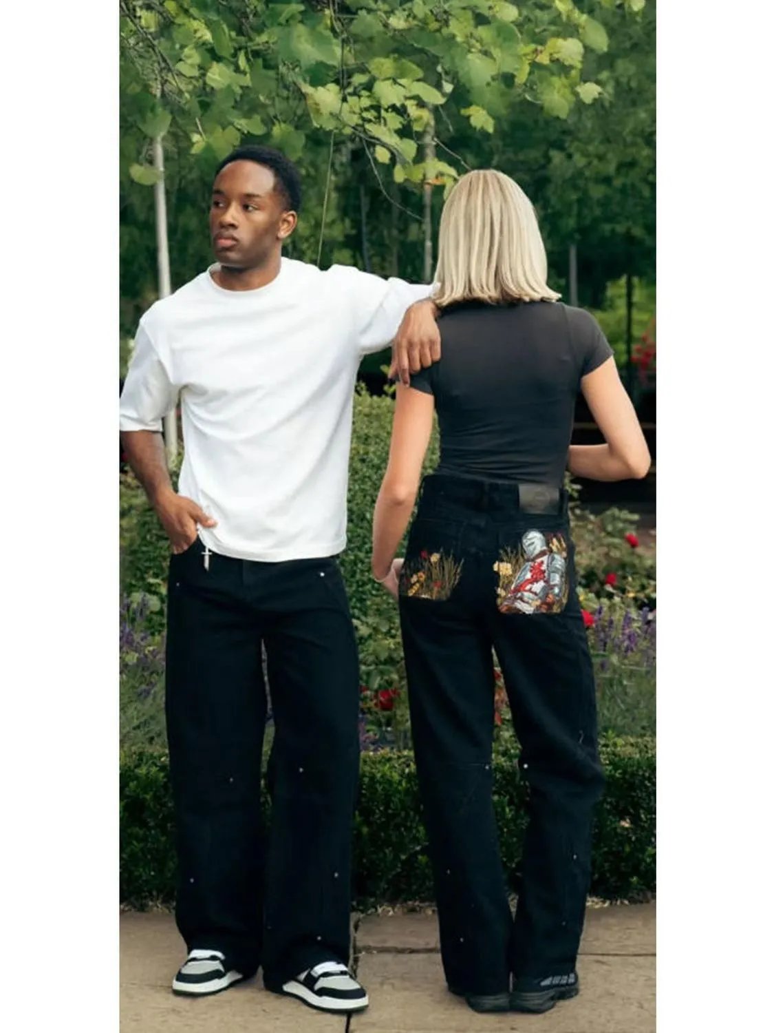 Floral Fall Embroidered Jeans photo 4