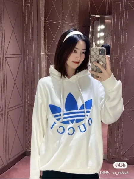 Gucci Logo Print Hoodie Black - 5