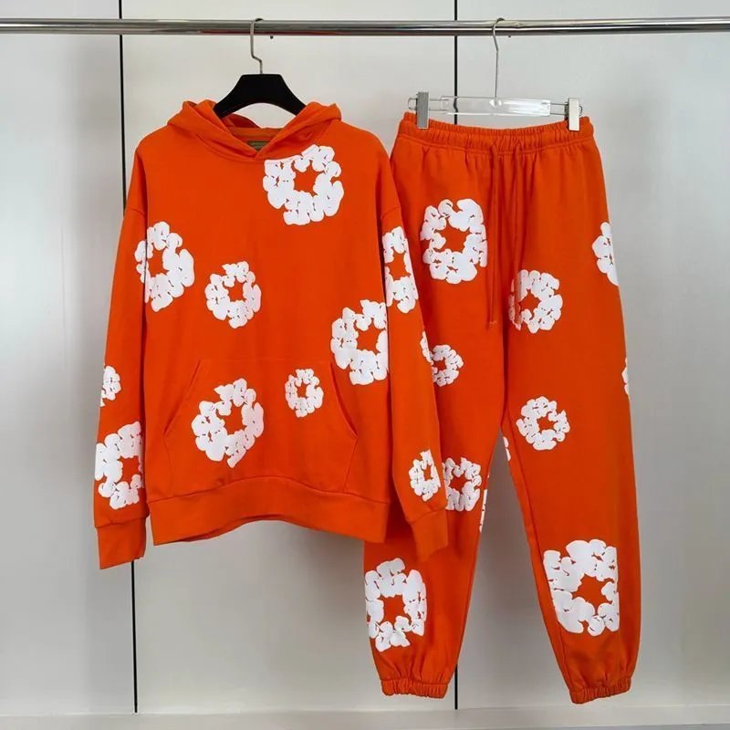 Embossed Cotton Hooded Hoodie and Sweatpants Set photo 4
