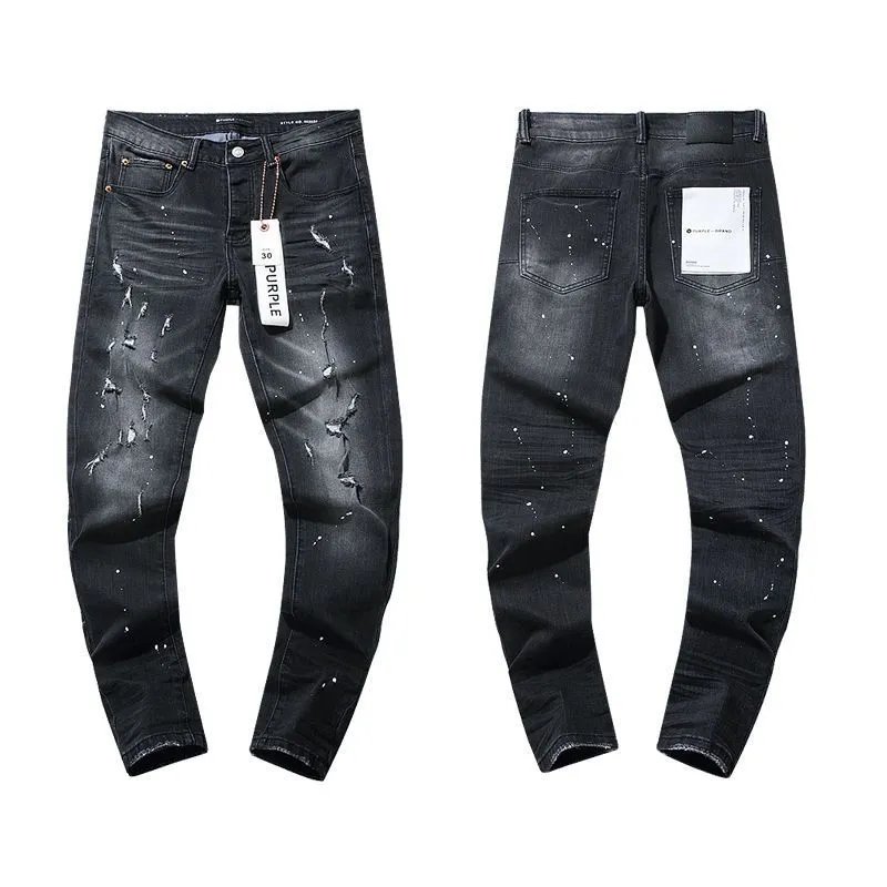 Ink Splash Distressed Denim Jeans photo 4