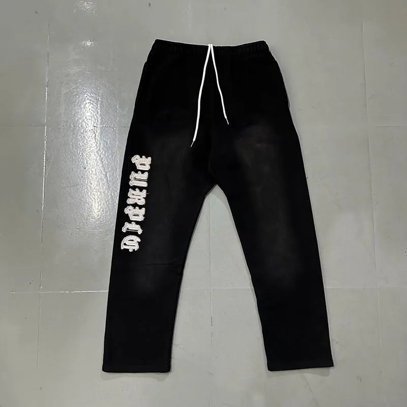Gothic Letter Embroidered Hoodie and Pants Set photo 6