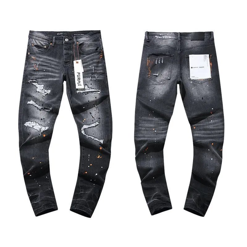 Ink Splash Distressed Denim Jeans photo 3
