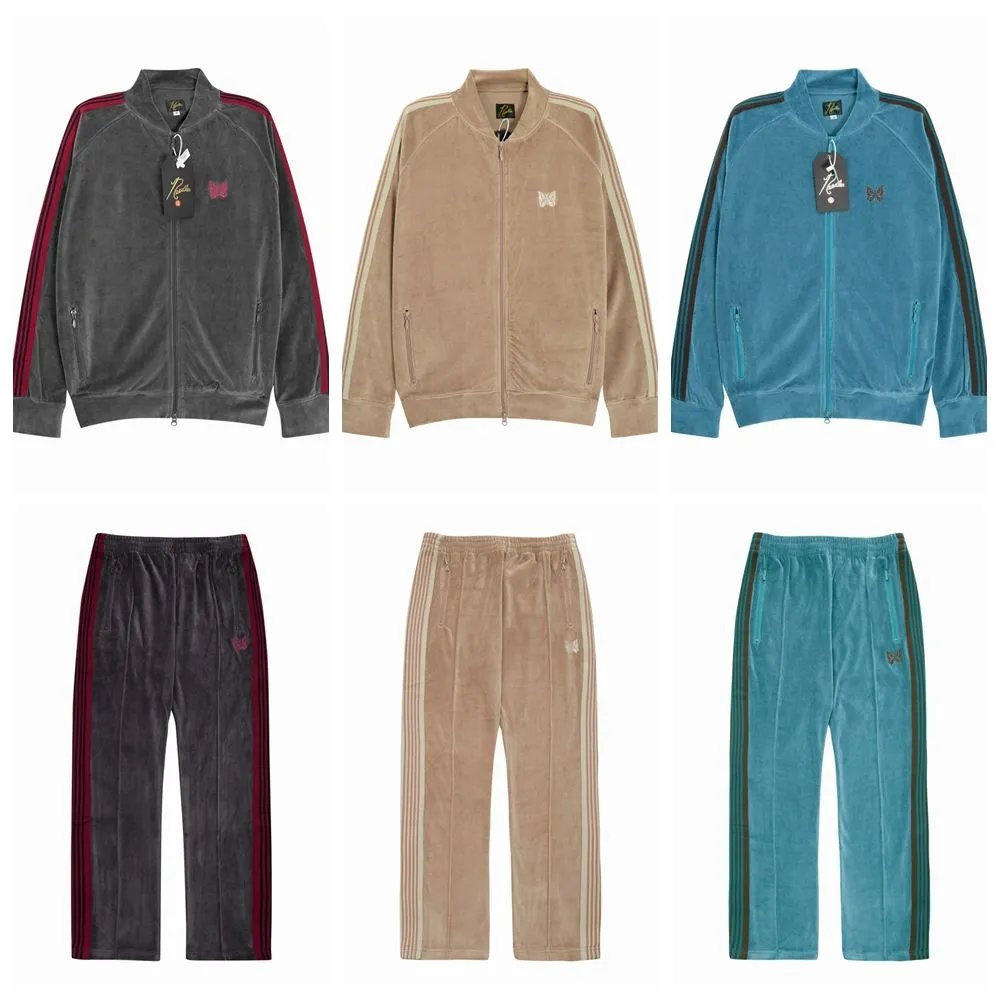 Embroidered Velvet Zip Jacket and Pants Set photo 8