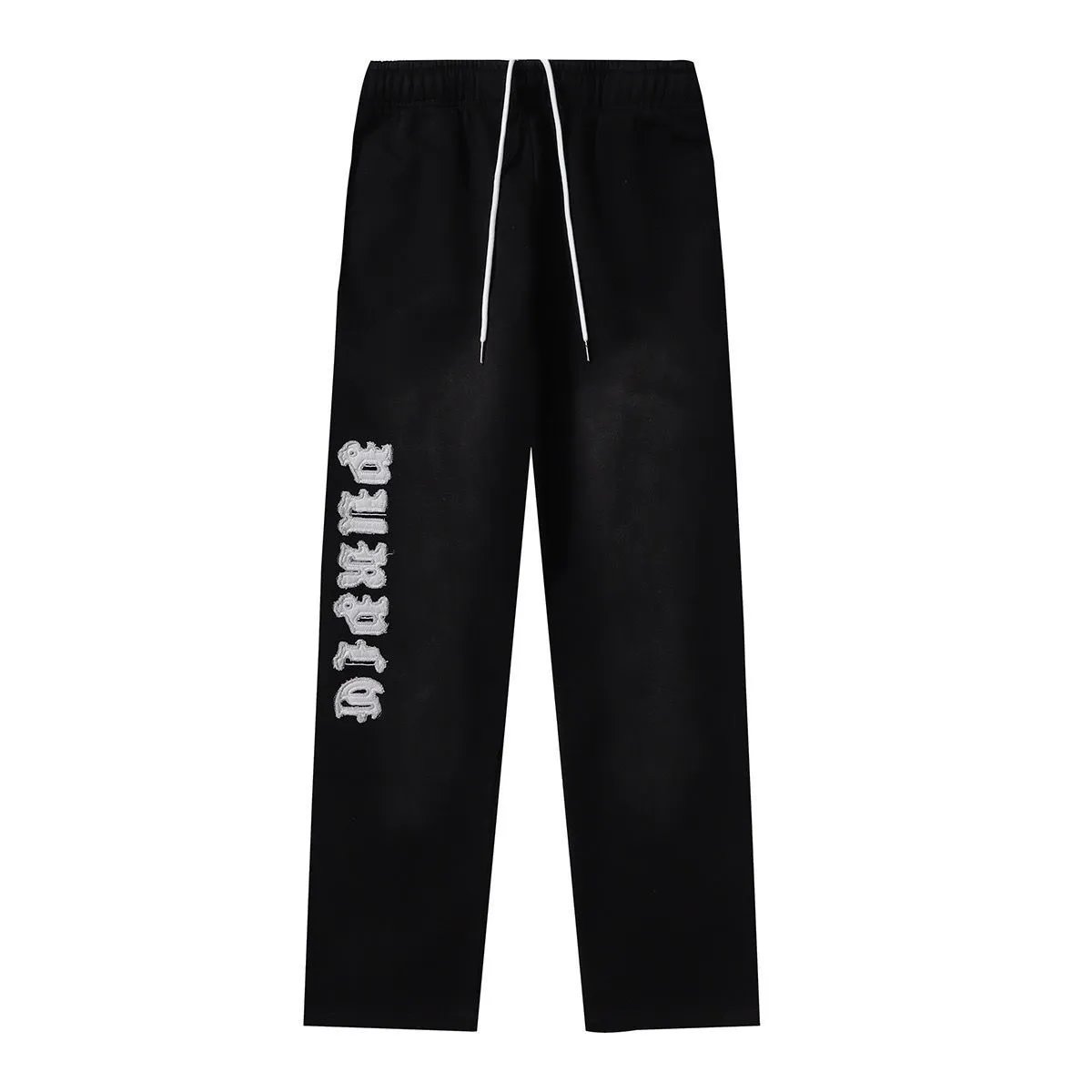 Gothic Letter Embroidered Hoodie and Pants Set photo 3