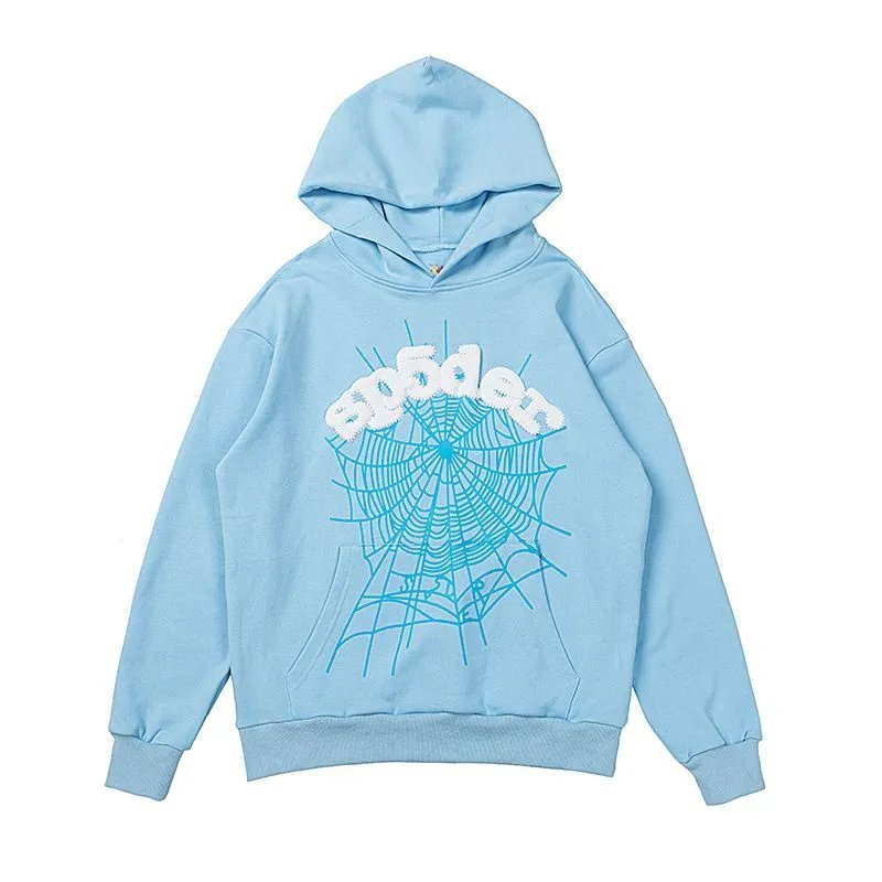 555 Spider Web Foam Print Hoodie and Jogger Set photo 2