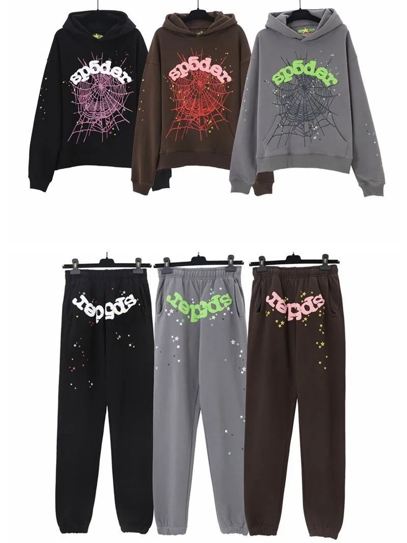 Spiderweb Print Hoodie and Sweatpants Set photo 8